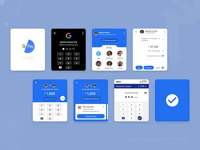 Google Pay App - Smart Watch app app design apple watch application design google google app google pay google pay application payment app payments redesign redesign concept google pay smartwatch design ui user experience userinterface ux uxuidesign