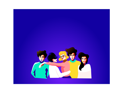 People group illustration man people portrait vector woman young people youth