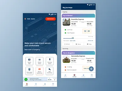 HelpRail App adobe xd android app app landing page indian railway mobile ui railway ui ui design uxui