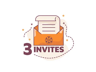 3 Invites to new dribbblers! illustration invitation invitation card invitation design invitation illustration invitation set invitations invite invite card invite design invite dribbble invite friends invite giveaway invite illustration invites invites giveaway join letter