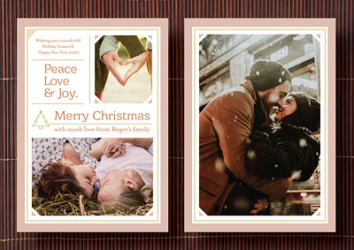 Free Christmas & Happy New Year 2020 Template For Photographers design template free template greeting card happy new year 2020 merry christmas peace love joy template for photographers