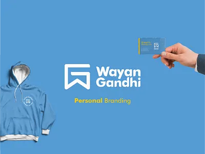 WG | Wayan Gandhi Personal Branding blue branding clever logo logo logodesign logodesigner logos logotype logotypes mark monogram personal branding simple simple logo wayan gandhi wgndhi