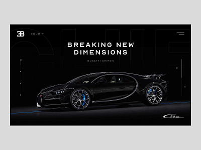 Chiron Landing Concept bugatti bugatti chiron car car website cars chiron interactive modern web web design web interfaces webdesign website