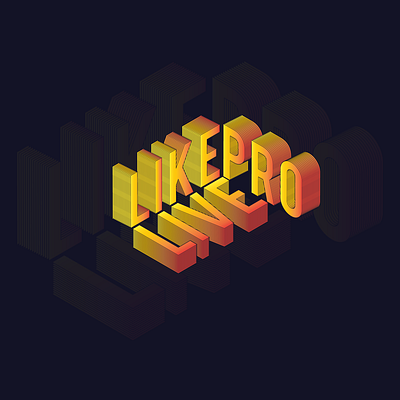 Isometric Typography Lettering