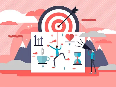 Life Coach abstract business career coach coaching concept development drive goals grit illustration inspiration leadership life lifestyle motivation skill success training vector