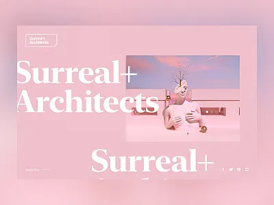 Surreal+ Architects. architecture clean interaction landingpage octane pink surreal typogaphy ui ui design uiux website websites