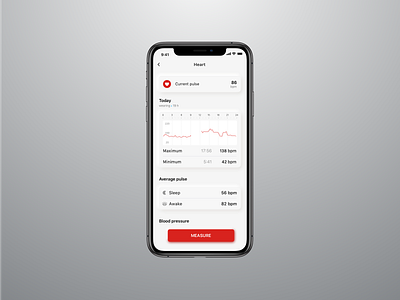 Neumorphism concept design concept design design fitness tracker heart illustration neumorphism pulse ui