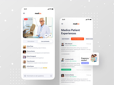 Medical App dribbble dribbble best shot health health app health care healthcare healthy hospital live chat live doctor live health medical medical app medical care medical design medical logo medico ofspace patient app pregnancy