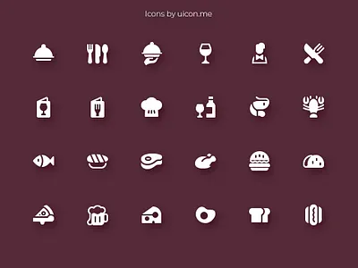 Restaurant Icon Set design flat food icon icon design icon designs icon set iconography icons icons set illustration restaurant ui vector