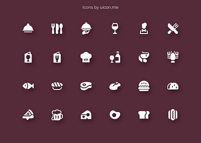 Restaurant Icon Set design flat food icon icon design icon designs icon set iconography icons icons set illustration restaurant ui vector