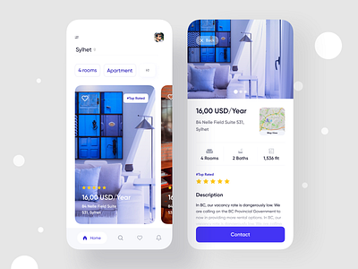 House Rental App android app app design app concept app ui app ui design colorful app conceptual design dashboard designer ecommerce house house illustration house rental app real estate agency real estate branding rental rental app typography website design