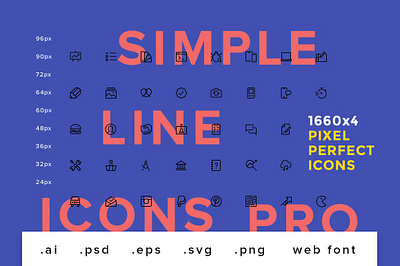 Simple Line Icons Pro branding dashboard design flat icons graphic design icon icons icons design logo social media startup icon