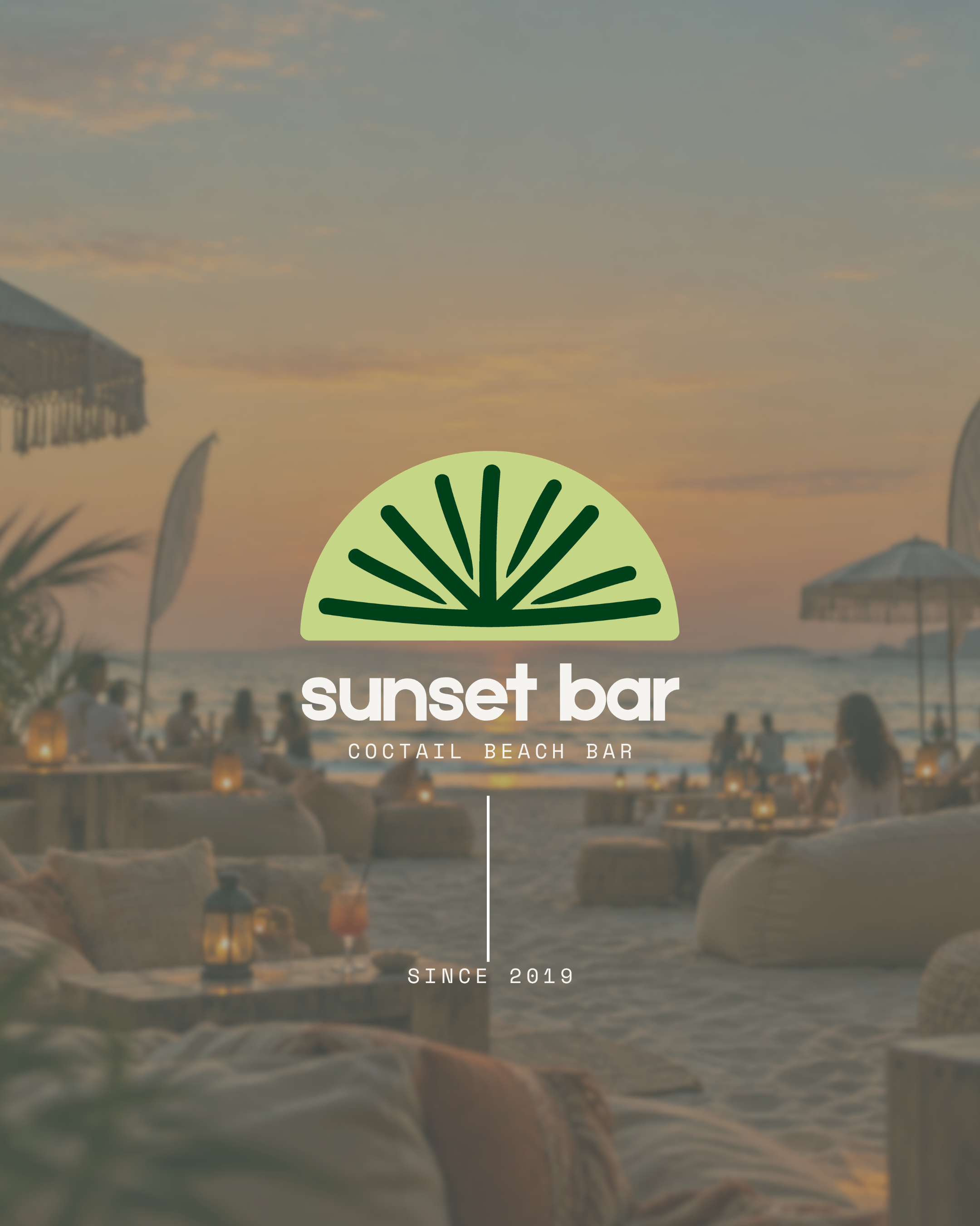 Sunset Bar Logo bar beach bar brand coctail bar graphic design logo logo design sunset