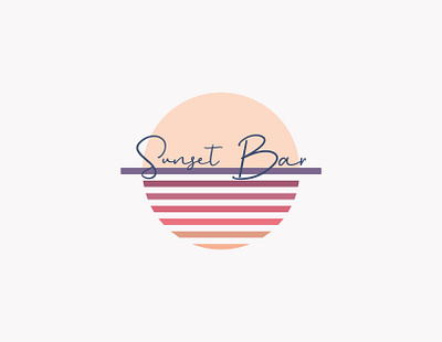 Sunset Bar Logo bar brand graphic design logo logo design sunset