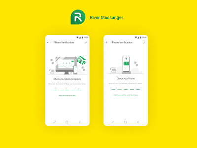 Sign up in messenger illustration messenger app messenger ui mobile design phone verification sign up sign up form sign up page ui design ui messenger user experience user interface ux design vector art verification workspace