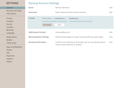 DailyUI #7 (Settings) dailyui007 dailyuichallenge design settings settings ui ui ux web website