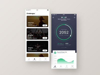 Fitness App | Press "L" if you like this one! adobe xd fitness app fitness tracker mobile app design mobile ui uiux userinterface