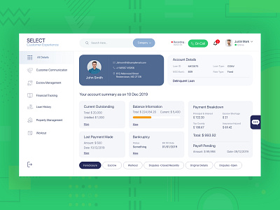 Customer Care Dashboard account complaint customer service customer support dashboard profile ui ux ui design ux design