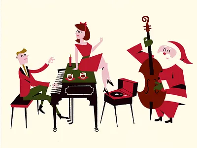 The Christmas Visitor 2danimation animation character midcenturymodern motiongraphics video