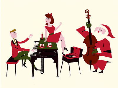 The Christmas Visitor 2danimation animation character midcenturymodern motiongraphics video