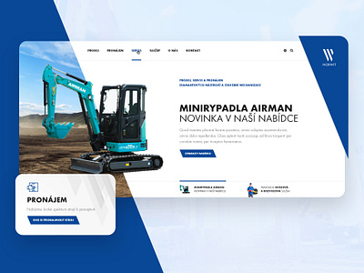 Norwit Webdesign - UX / UI critical works machinery norwit rental tools webdesign