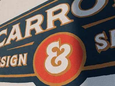 Carroll Design & Salvage Logo Mural branding identity logo mural signage