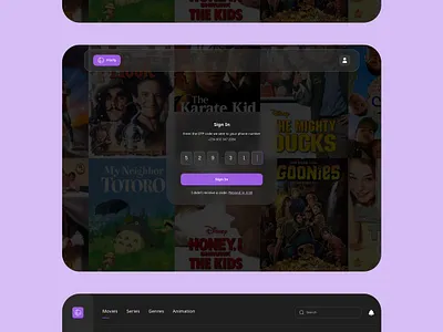 Movie Streaming Platform design ui ux
