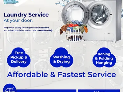 Laundry Service Ad ad ad design branding design graphic design mohiuddin131 template vector