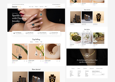 Jewelry website UI/UX Design ecommerce jewelry jewelry website luxury minimal uiux user experince user interface web ui design webdesign website design