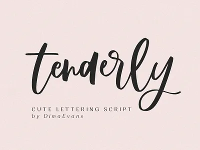 Tenderly - Handwritten Script Font branding calligraphy calligraphy font design elegant font font font design fonts graphic design hand drawn handmade handwriting handwriting font handwritten font logo font playful font script script font typeface typefaces