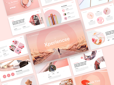 Xperiencee - Creative Presentation Template agency business clean company corporate creative deck magenta modern photography pink portfolio powerpoint presentation professional slides soft pink studio unique