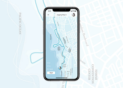 #Daily UI #20 Location Tracker _ Jogging Map @daily ui @dailyui app design ui ux web