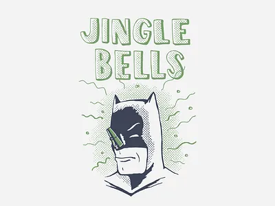 Batman Smells batman christmas comic halftone handdrawn holidays illustration jingle bells smell superhero