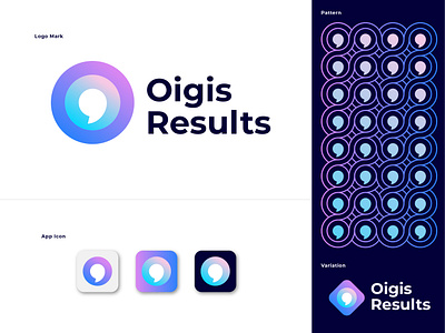 App logo design for oigis results abstract app app icon app logo design brand identity branding business creative gradient grid illustration ios app logo logo design logo designer logo mark minimal modern software technology