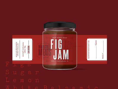 Main Street Meats - Fig Jam Label chattanooga fig jam jam jar label label design tennessee