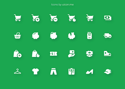 Shopping & Ecommerce Icon Set app buy design ecommerce flat icon icon design icon designs icon set iconography icons icons set illustration online online store purchase shopping store app ui vector