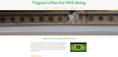 Virginia's Plan for Well-Being design ux web website