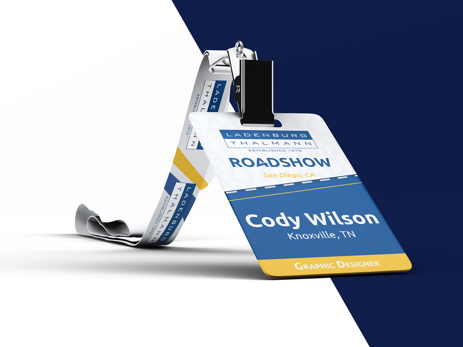 Example of RoadShow Name Badge