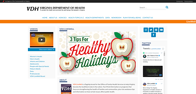 VDHLivewell design ux web website