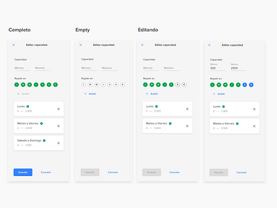 Edição em um slide bar ui design