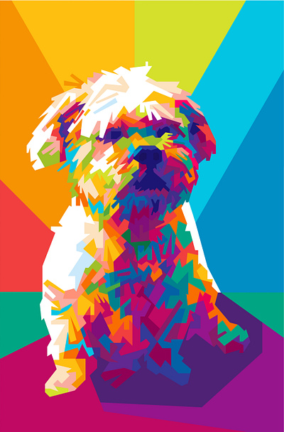 COMMISSION WORK abstract abstract art abstract design animals beautiful colorful colors design geometric illustration pet pets popart wpap