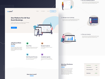 Startup Landingpage adobe xd bright colours clean colorful design flat illustrations landingpage modern onepager startup ui website