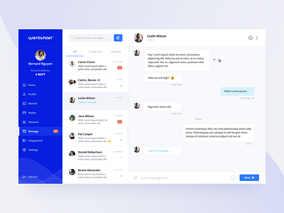 Web Message Screen admin clean dashboard design design ui ux web web application design