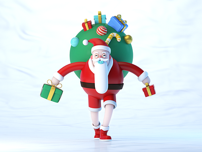 🎄Santa Claus 🎅 3d c4d character claus cute gifts hollday illustration merry xmas senta xmas