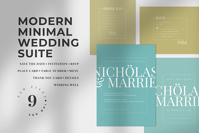 Modern Minimal Wedding Suite card classy design diy elegant feminine greeting invitation invitation design invitations invite minimal minimalist modern simple simple invitation wedding card wedding invitation wedding invite wedding invites