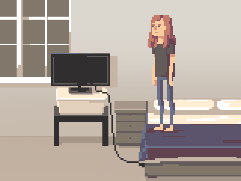 Boring room 8bit game game art illustration pixel art pixel character pixel game sketch