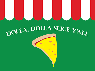 Dollar Slice design flat nyc pizza vector