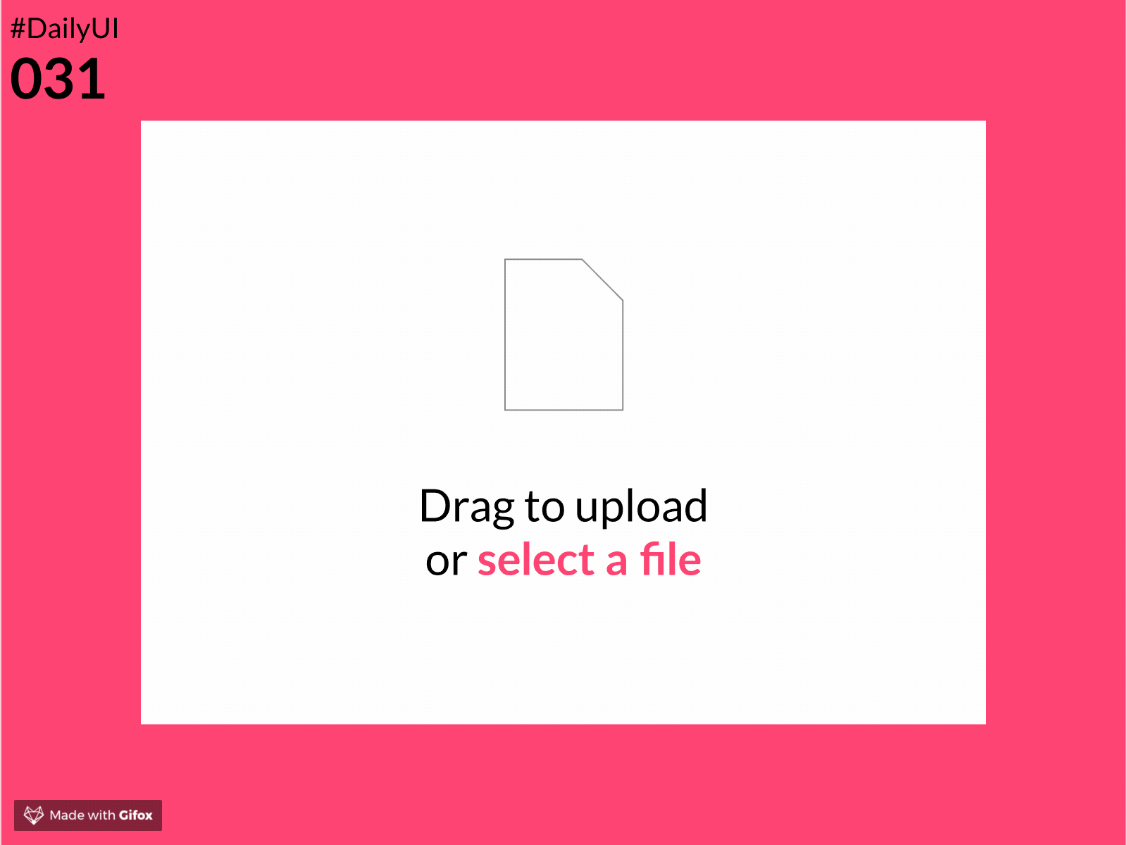 DailyUI 031 - File Upload animation dailyui design desktop file upload invision invision studio mockup ui uidesign user experience uxui