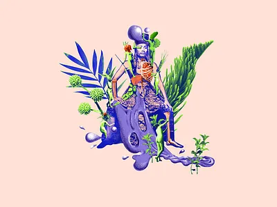 illustration for a sumerian myth collage illustraion myth surreal