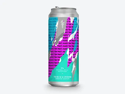 Make 'Em Wait beer beer branding beer can beer label